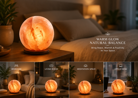 Hand-Carved Globe Himalayan Pink Salt Lamp – image 2