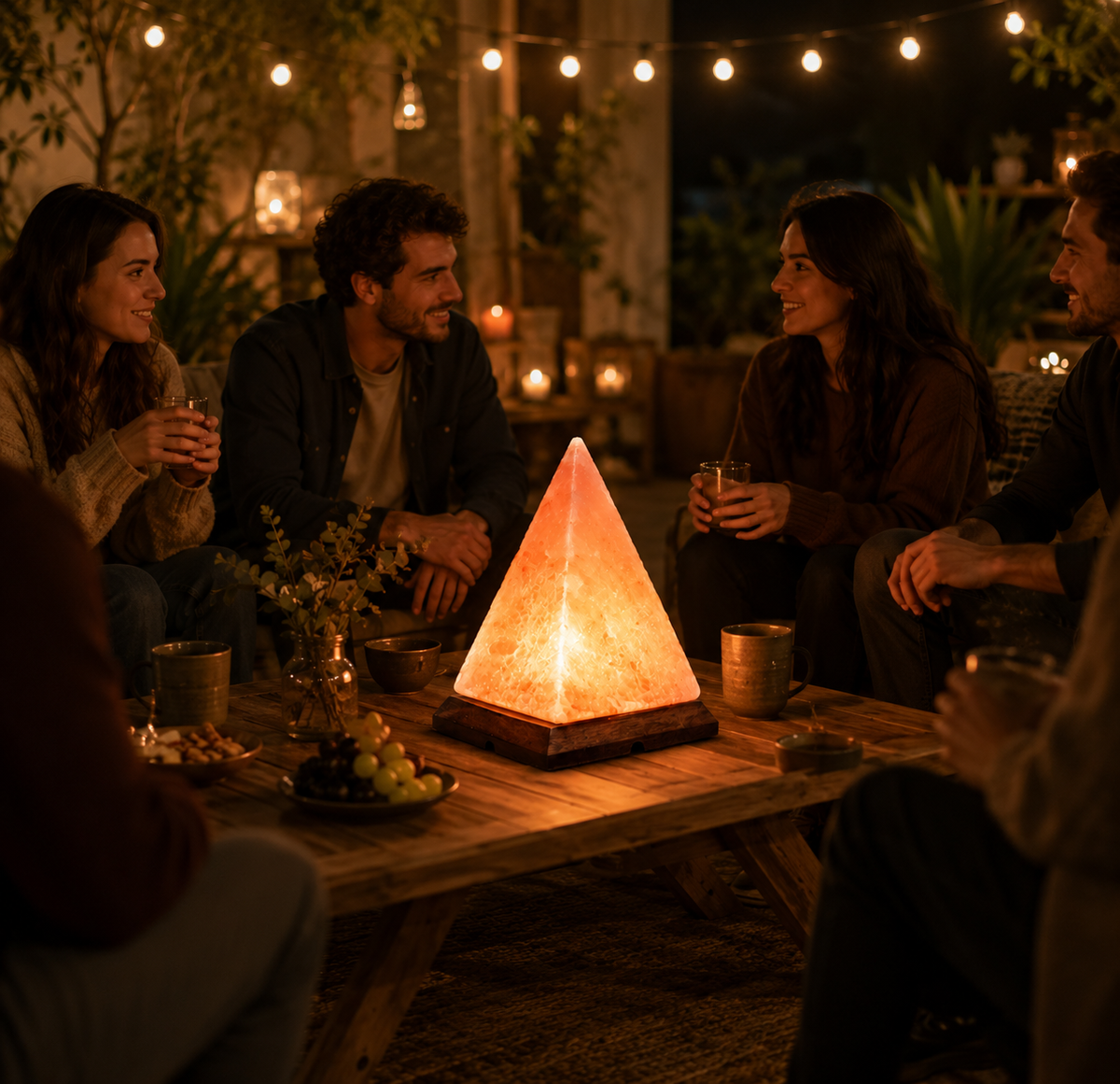 Himalayan Pink Salt Crystal Pyramid Lamp – image 6