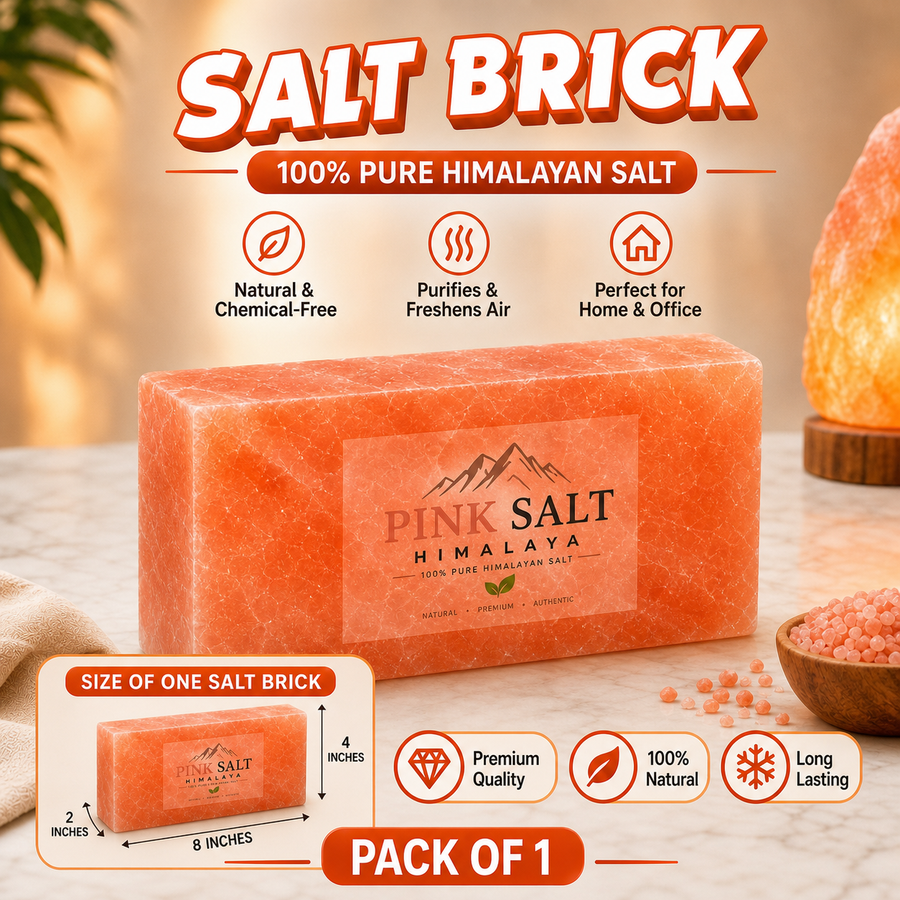 Pink Salt Himalaya salt brick main image - Pack of 1