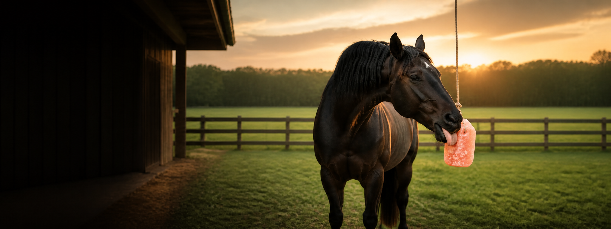 A durable salt lick for barn and pasture.