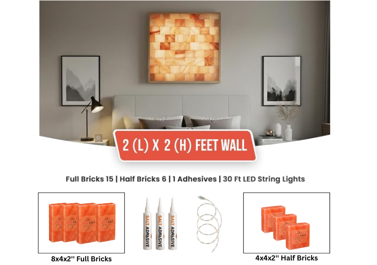 Architectural Backlit Salt Wall Kit (2' × 2' | 4 sq. ft.)