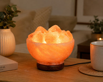 Mini USB Himalayan Pink Salt Fire Bowl Lamp – image 1