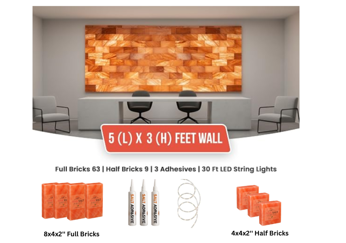 Architectural Backlit Salt Wall Kit (5' × 3' | 15 sq. ft.)