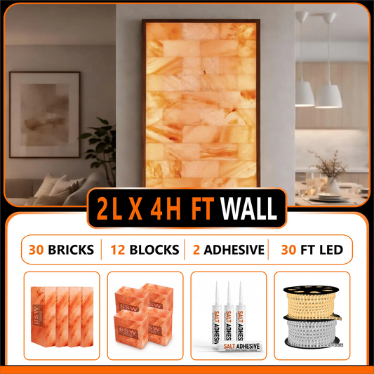Architectural Backlit Salt Wall Kit (2' × 4' | 8 sq. ft.)