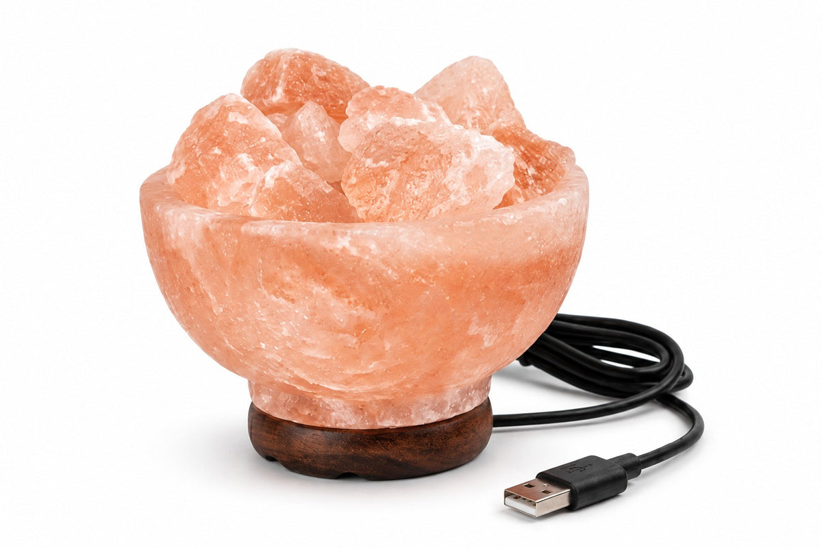 Mini USB Himalayan Pink Salt Fire Bowl Lamp – image 2