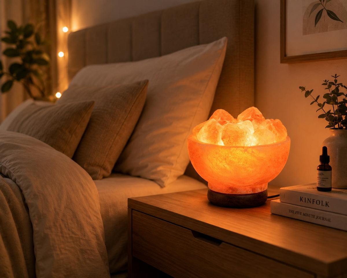 Mini USB Himalayan Pink Salt Fire Bowl Lamp – image 3