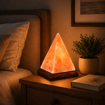 Himalayan Pink Salt Crystal Pyramid Lamp – image 1