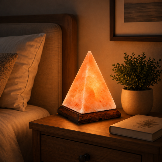 Himalayan Pink Salt Crystal Pyramid Lamp – image 1