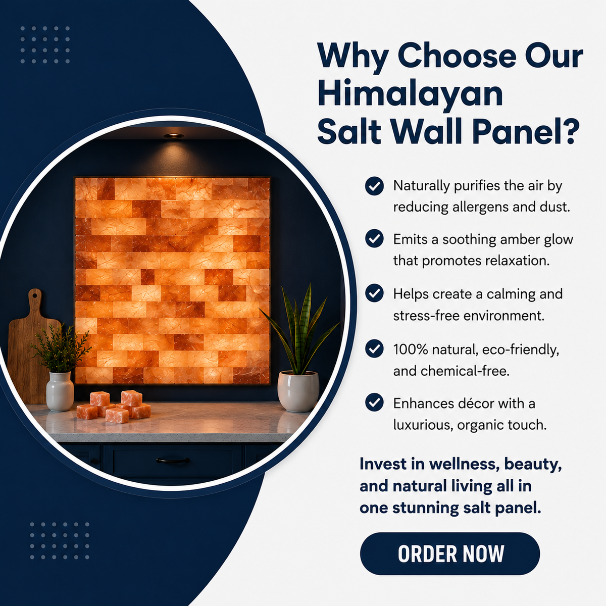 Architectural Backlit Salt Wall Kit (2' × 2' | 4 sq. ft.)