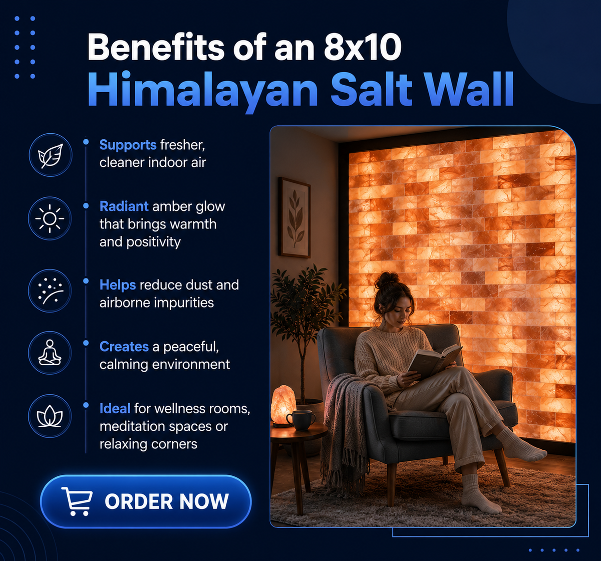 Architectural Backlit Salt Wall Kit — Large Format