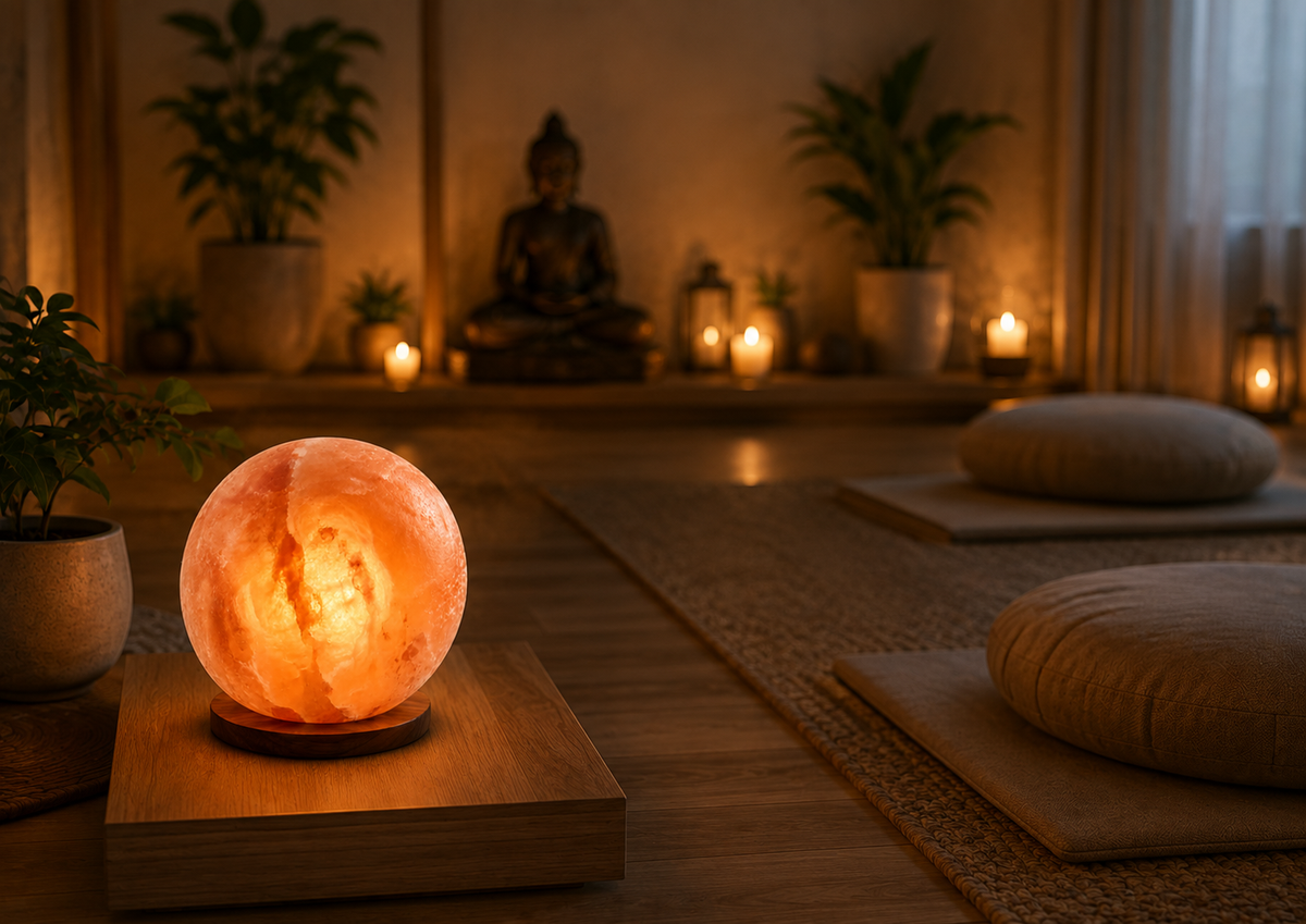 Hand-Carved Globe Himalayan Pink Salt Lamp – image 4