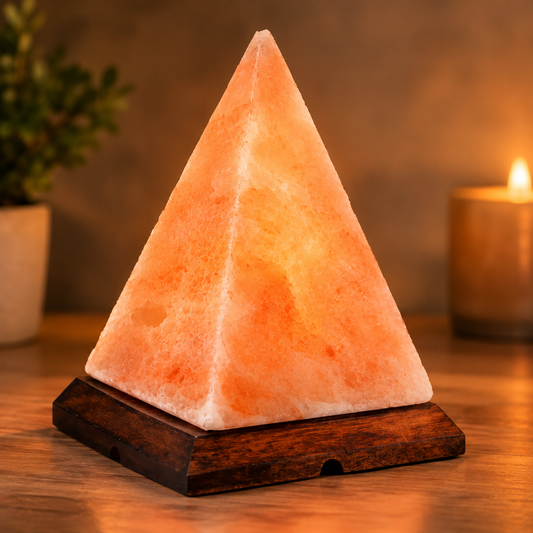 Himalayan Pink Salt Crystal Pyramid Lamp – image 2