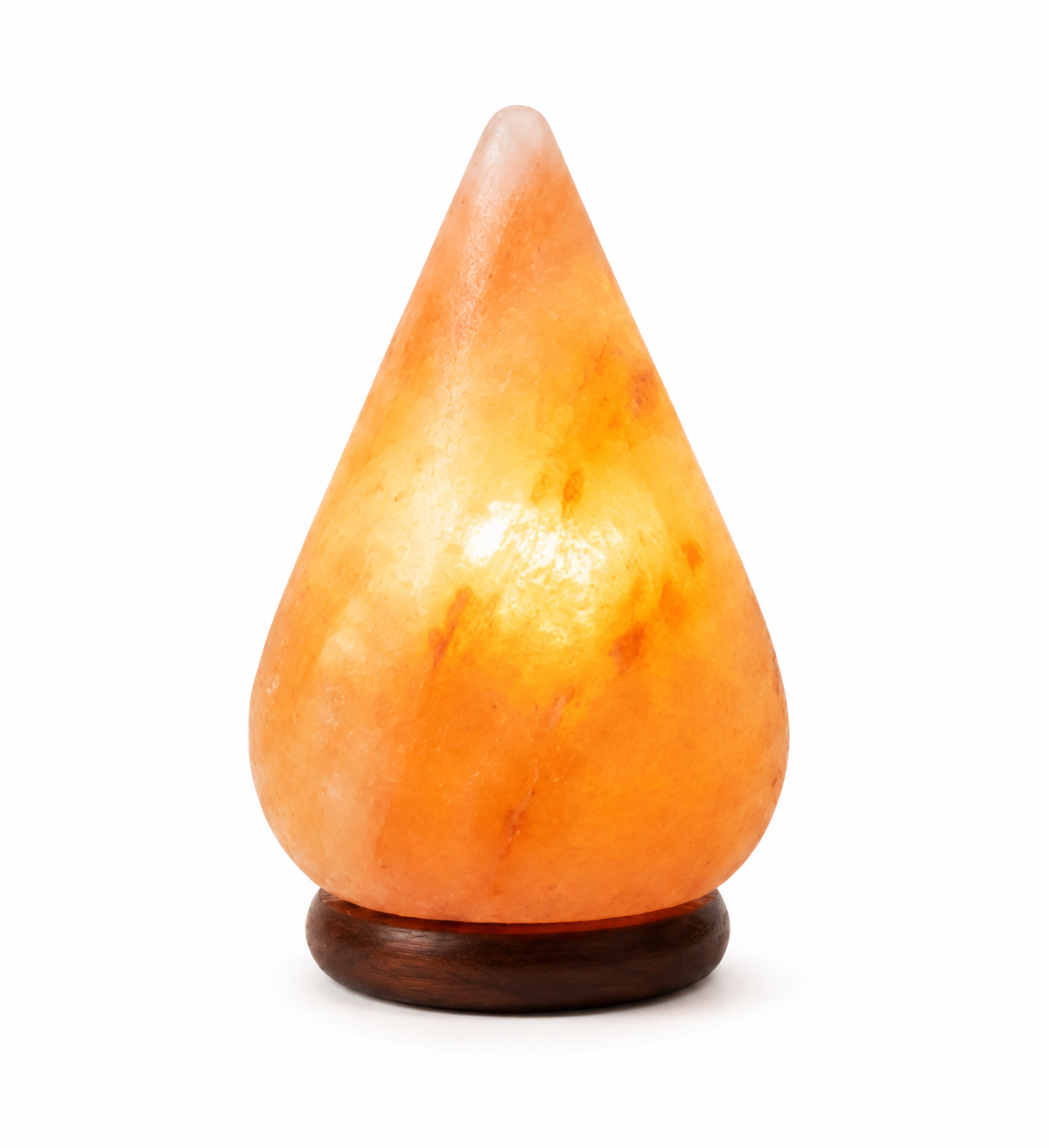 Hand-Carved Teardrop Himalayan Pink Salt Lamp – image 1