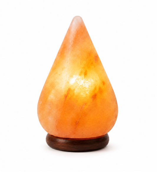 Hand-Carved Teardrop Himalayan Pink Salt Lamp – image 1