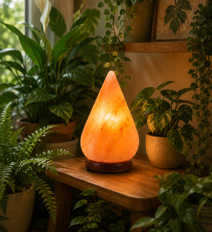 Hand-Carved Teardrop Himalayan Pink Salt Lamp – image 5