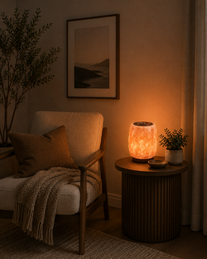 Large Himalayan Pink Salt Bowl Aroma Lamp – 15–20 lb – image 3
