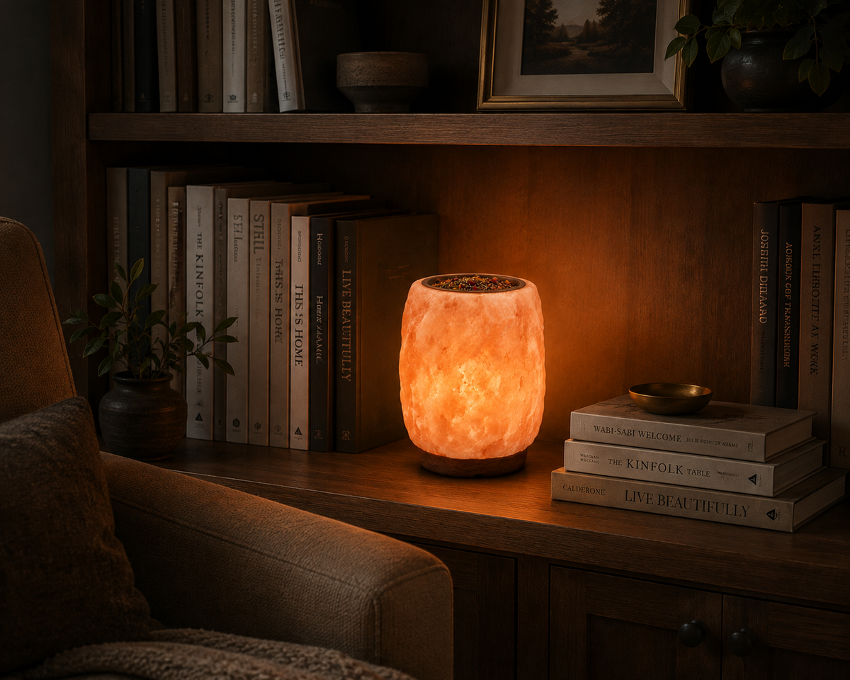 Large Himalayan Pink Salt Bowl Aroma Lamp – 15–20 lb – image 5