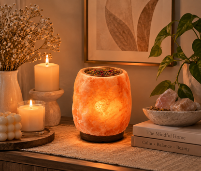 Himalayan Salt Lamp Diffuser & Pink Salt Bowl – 9–11 lb – image 2