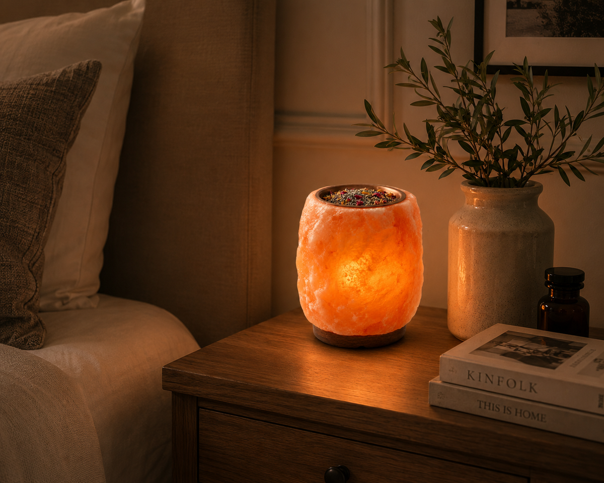 Himalayan Salt Lamp Diffuser & Pink Salt Bowl – 9–11 lb – image 6