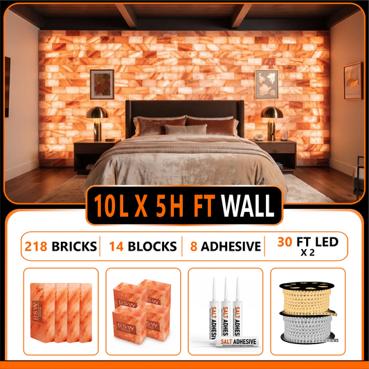 Architectural Backlit Salt Wall Kit (10' × 5' | 50 sq. ft.)