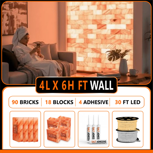 Architectural Backlit Salt Wall Kit (4' × 6' | 24 sq. ft.)