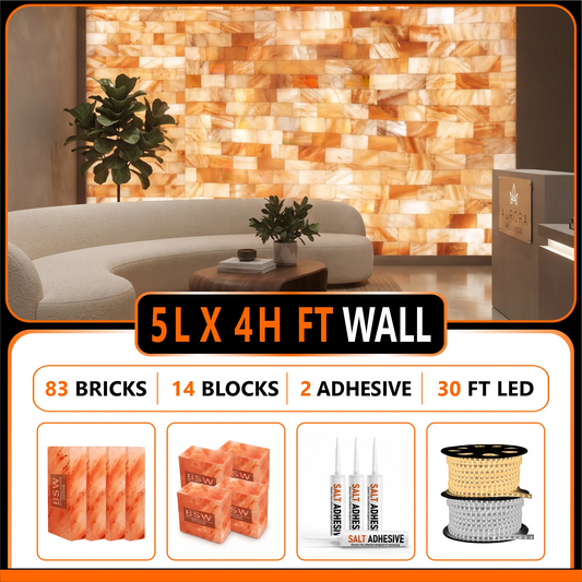 Architectural Backlit Salt Wall Kit (5' × 4' | 20 sq. ft.)