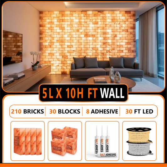 Architectural Backlit Salt Wall Kit (5' × 10' | 50 sq. ft.)