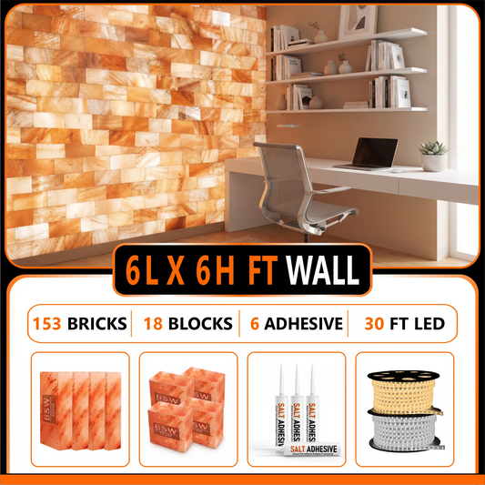 Architectural Backlit Salt Wall Kit (6' × 6' | 36 sq. ft.)