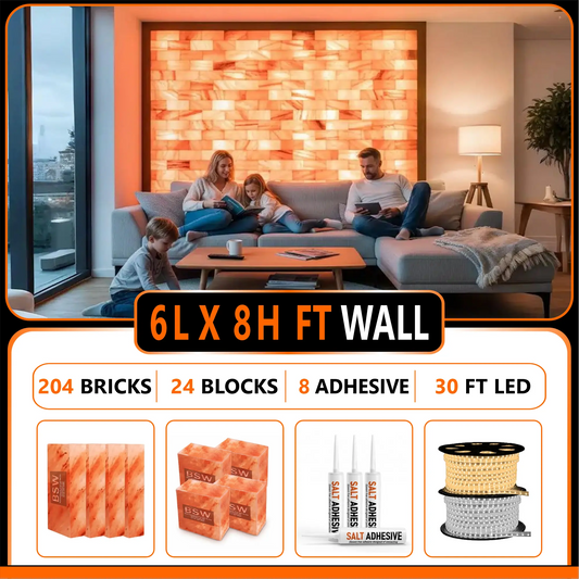 Architectural Backlit Salt Wall Kit (6' × 8' | 48 sq. ft.)