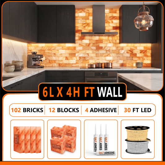 Architectural Backlit Salt Wall Kit (6' × 4' | 24 sq. ft.)