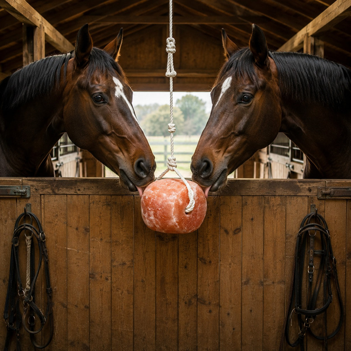 PSH replacement: Himalayan animal salt lick block for horses - lifestyle image 2