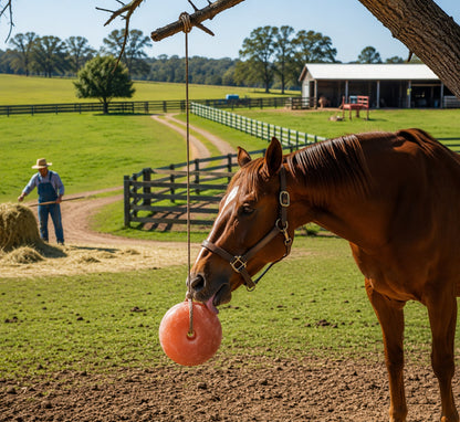 PSH animal lifestyle: Himalayan salt lick for horses and livestock - scene 2