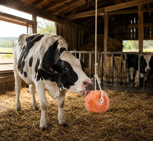 PSH animal lifestyle: Himalayan salt lick for horses and livestock - scene 1