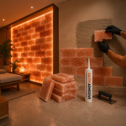 Pink Himalayan Salt Wall Tiles (8" × 4" × 1") — Pack of 400