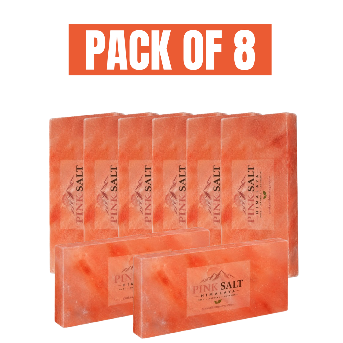 Himalayan pink salt tiles pack of 8 - primary branded pack image