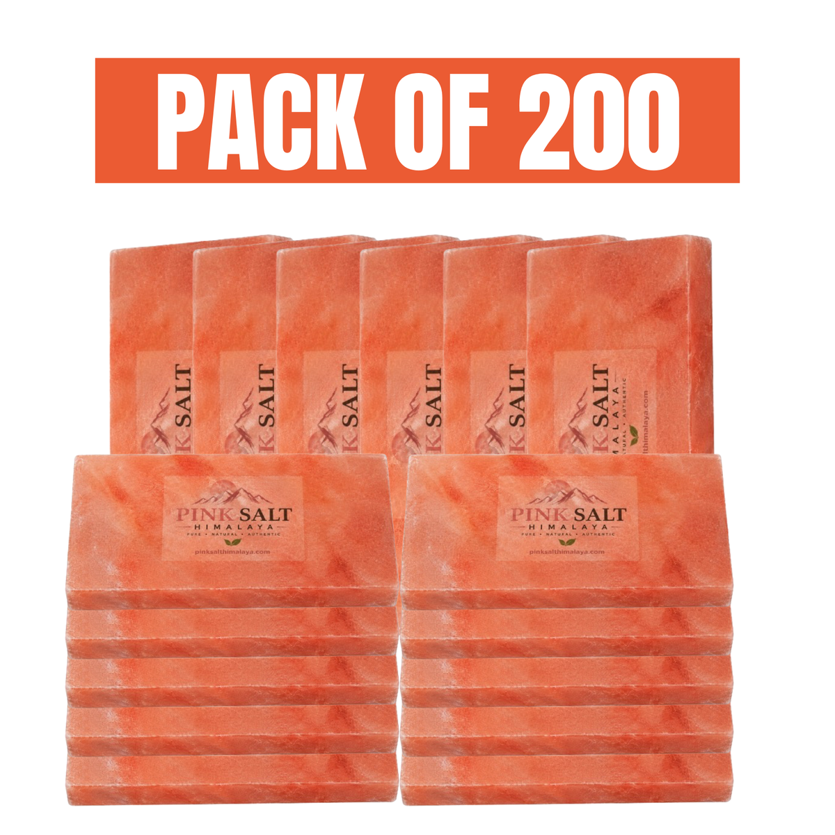 Himalayan pink salt tiles pack of 200 - primary branded pack image