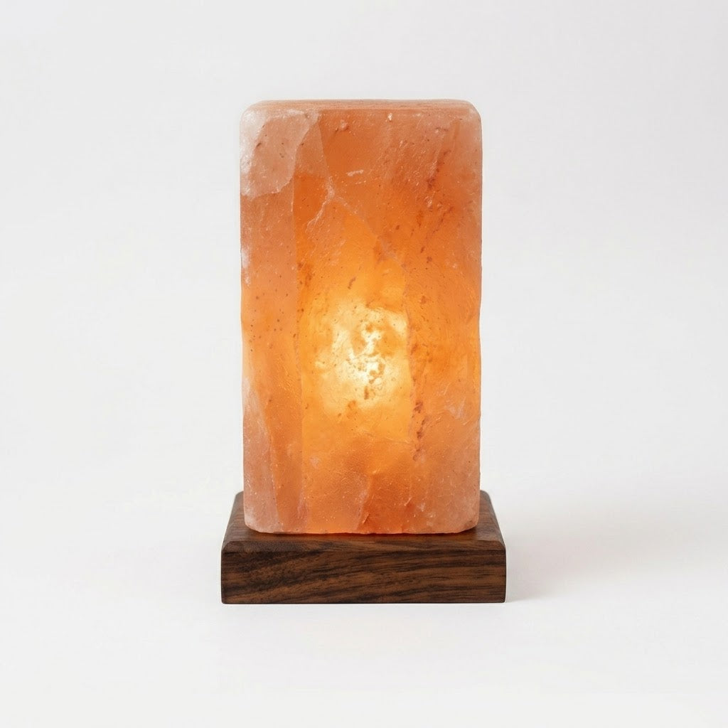 Modern Rectangle Himalayan Pink Salt Lamp – image 1
