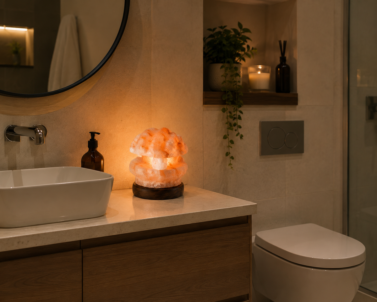 Hand-Carved Shell Himalayan Pink Salt Lamp – image 4