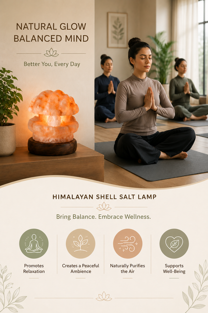Hand-Carved Shell Himalayan Pink Salt Lamp – image 6