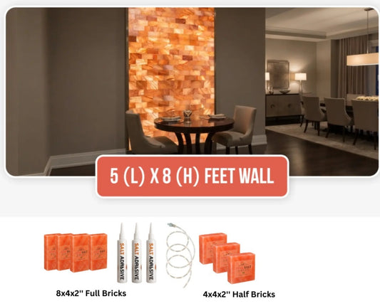 Architectural Backlit Salt Wall Kit (5' × 8' | 40 sq. ft.)