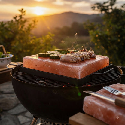 Himalayan Pink Salt Cooking Block with Metal Holder – image 6