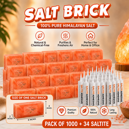 Pink Salt Himalaya salt brick main image - Pack of 1000 + 34 Saltite