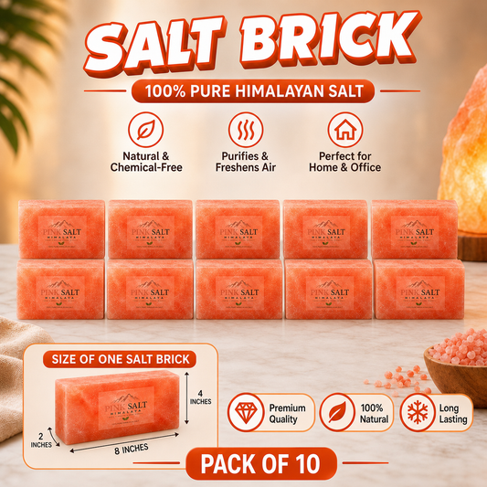 Pink Salt Himalaya salt brick main image - Pack of 10