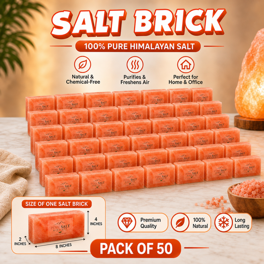 Pink Salt Himalaya salt brick main image - Pack of 50