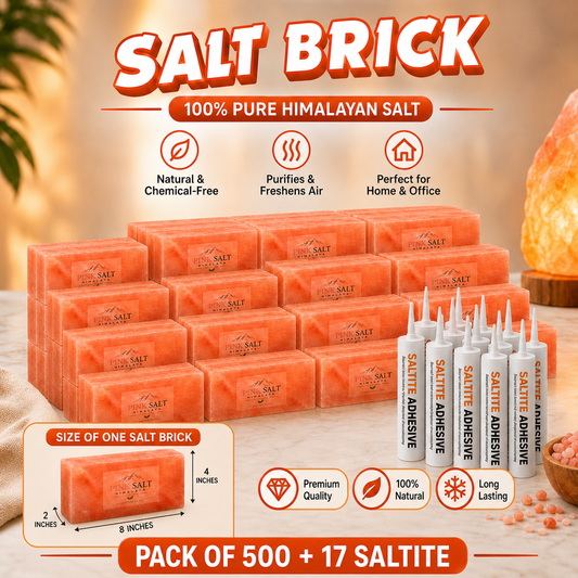 Pink Salt Himalaya salt brick main image - Pack of 500 + 17 Saltite