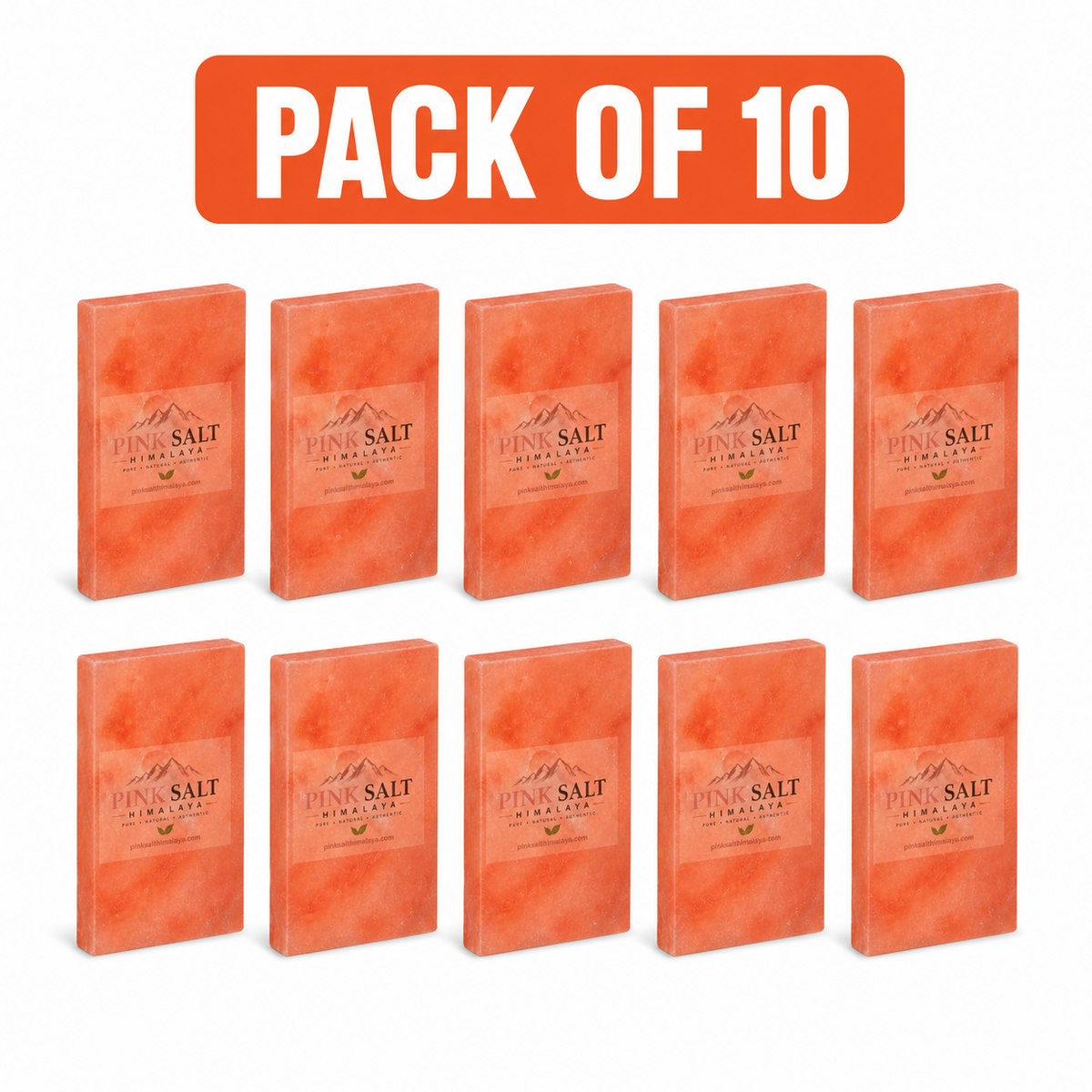 Pink Salt Himalaya salt tile main image - Pack of 10