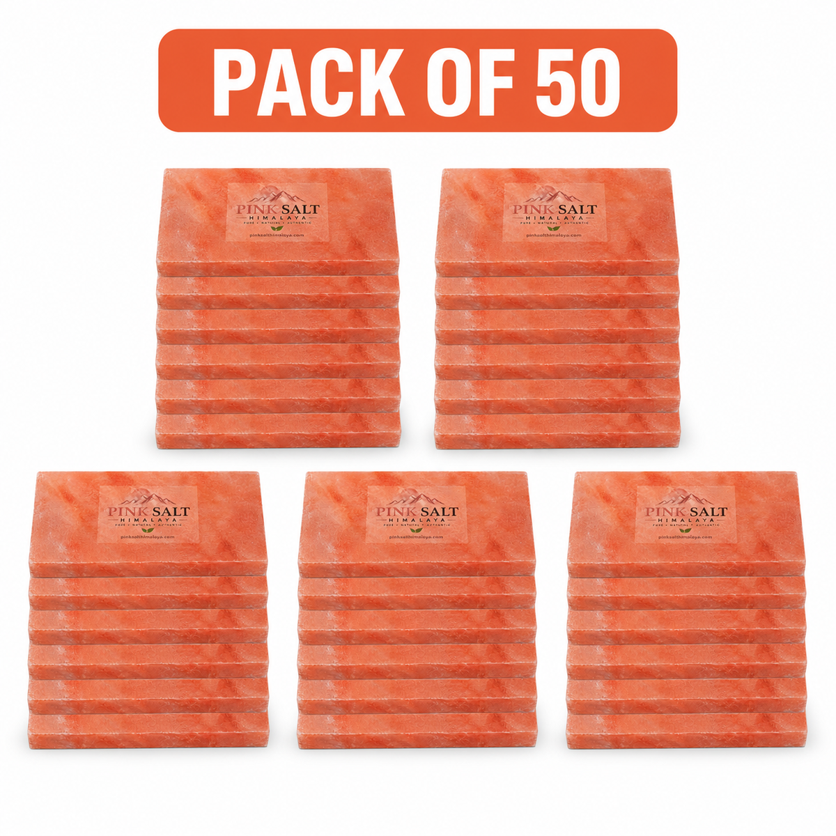 Pink Salt Himalaya salt tile main image - Pack of 50