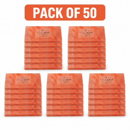 Pink Salt Himalaya salt tile main image - Pack of 50
