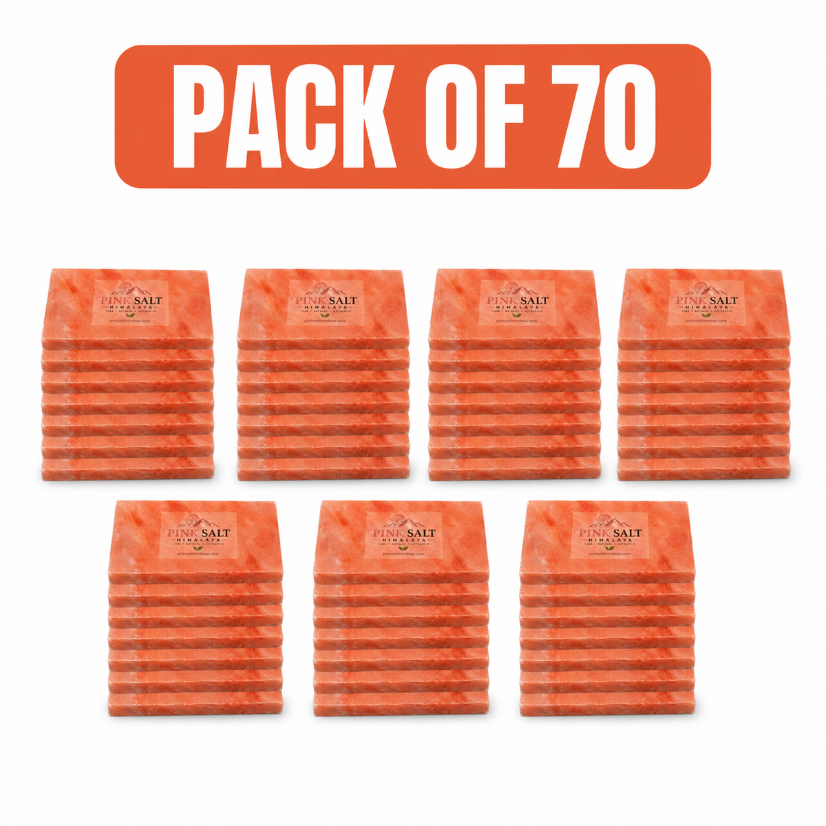 Pink Salt Himalaya salt tile main image - Pack of 70