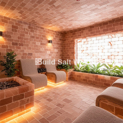 Build 6 sq. ft. Pink Salt Wall With 30 Himalayan Salt Bricks and 1 Salt Adhesive